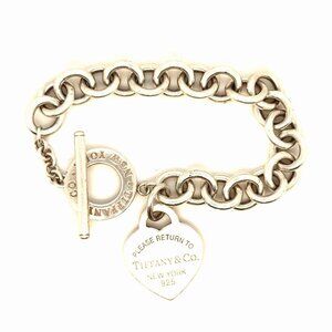T&Co. 925 Heart Tag Toggle Bracelet